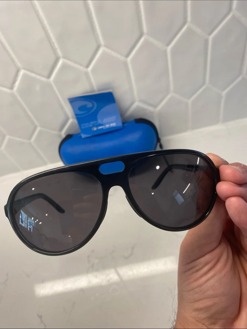 Costa Del Mar Grand Catalina Aviator Sunglasses with Blue Case Unisex EUC ✨